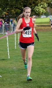 Tilly Simpson ran the fastest leg in the under 15 girls relay