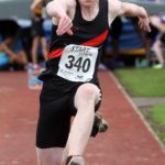 Finlay Campbell (Wigan and District) wins the mens under-17s triple jump, Northern Under-17s/U-15s and U13s Champs, Leigh Sports Village, Leigh. Photo: David T. Hewitson/Sports for All Pics
