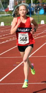 Rosie Woodhams (Dallam RC) winner of the womens under-17s 3000 metres, Northern Under-17s/U-15s and U13s Champs, Leigh Sports Village, Leigh. Photo: David T. Hewitson/Sports for All Pics