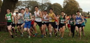Start of the under-17 mens Northern Cross Country Relays.