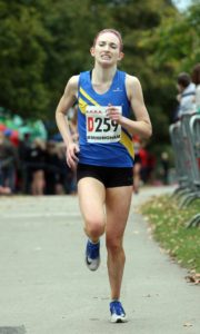 Lucy Crookes bring Leeds City AC home for 2nd place in senior womens 4 stage road relay,