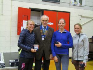 Winning Women's team Jarrow with NA President Kevin Carr