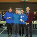 Blackburn Harriers wining ladies team with NA President Kevin Carr
