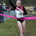Sian Heslop (Macclesfield Harriers) wins the girls under-15s 2018 Northern Cross Country Champs., Harewood House, Leeds. Photo: David T. Hewitson/Sports for All Pics
