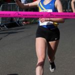 Georgia Malir brings Leed City AC home to victory in the womens 6 stage relqy Northern 6 Stage Road Relay Champs., Birkenhead Park. Photo: David T. Hewitson/Sports for All Pics