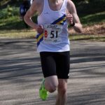 James Bowness (Trafford AC) ran the fastest short leg in the mens 12 stage relay Northern 12 Stage Road Relay Champs., Birkenhead Park. Photo: David T. Hewitson/Sports for All Pics