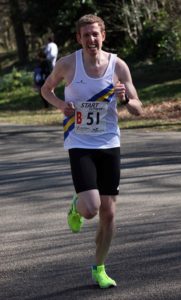 James Bowness (Trafford AC) ran the fastest short leg in the mens 12 stage relay Northern 12 Stage Road Relay Champs., Birkenhead Park. Photo: David T. Hewitson/Sports for All Pics