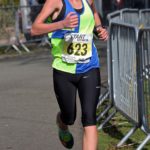 Megan Dingle (Vale Royal AC) wins the girls under-15s Northern Athletics 5k Champs., Birkenhead Park. Photo: David T. Hewitson/Sports for All Pics