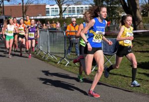Start of the girls under-15s Northern Athletics 5k Champs., Birkenhead Park. Photo: David T. Hewitson/Sports for All Pics