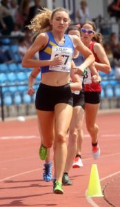 Lucy Crookes (Leeds City AC)on her way to victory in the senior womens 5000 metres, Northern Senior and Under-20s Champs., Sports City, Manchester. Photo: David T. Hewitson/Sports for All Pics