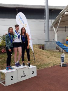 Under 20s women high jump, 1st Abby Ward, 2nd Charlotte Kerr, 3rd Lily Hosfield