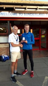 Sam Hancox NA 5k silver medal winner with Kevin Carr