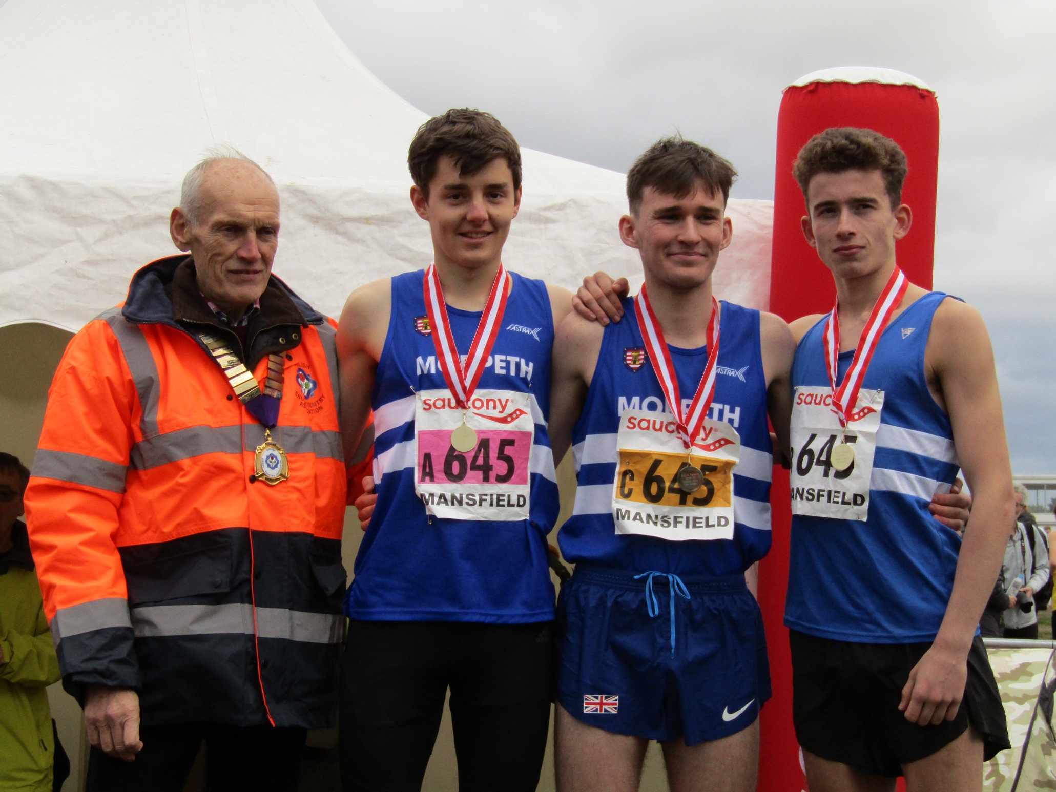 Morpeth junior men English cross country relay Champions 2018